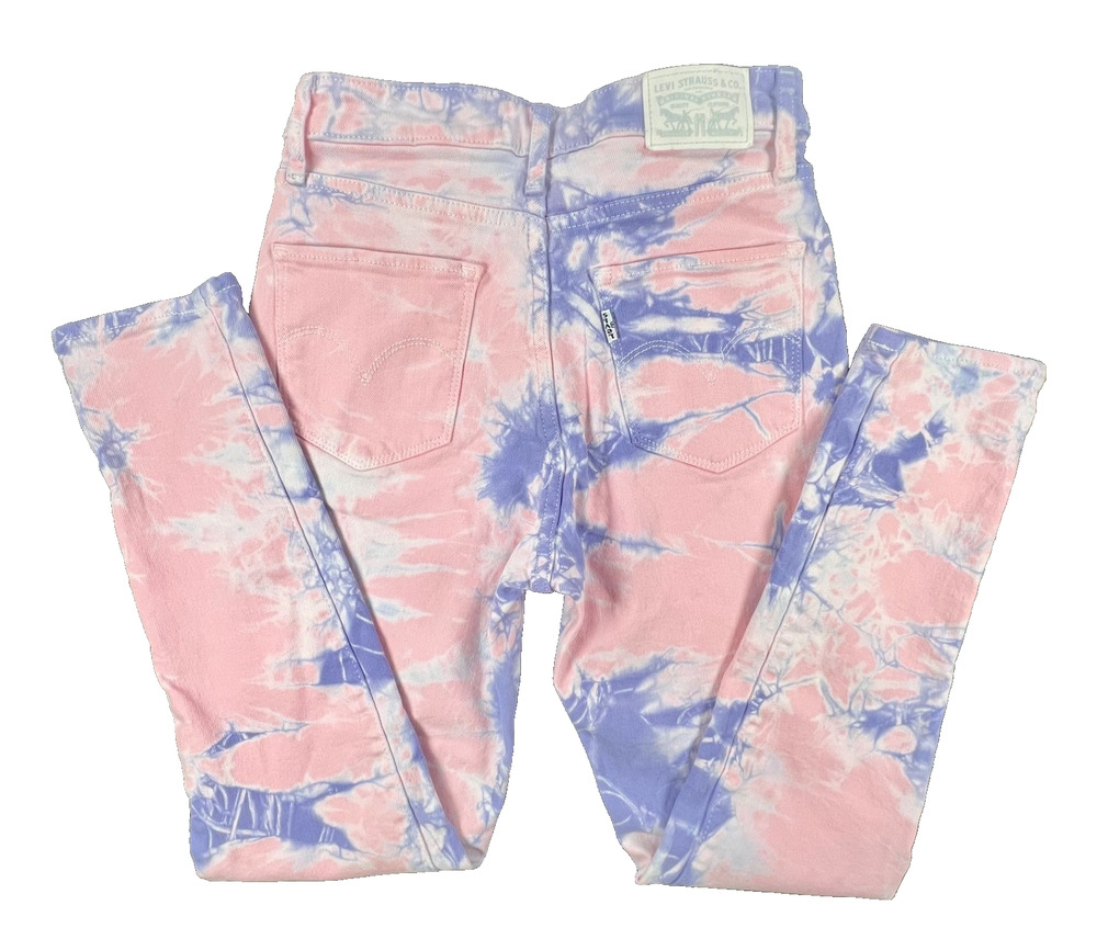 Levi Strauss "721 High Rise Skinny Ankle" Pink/Purple Tie Dye Jeans (Size 6/28)
